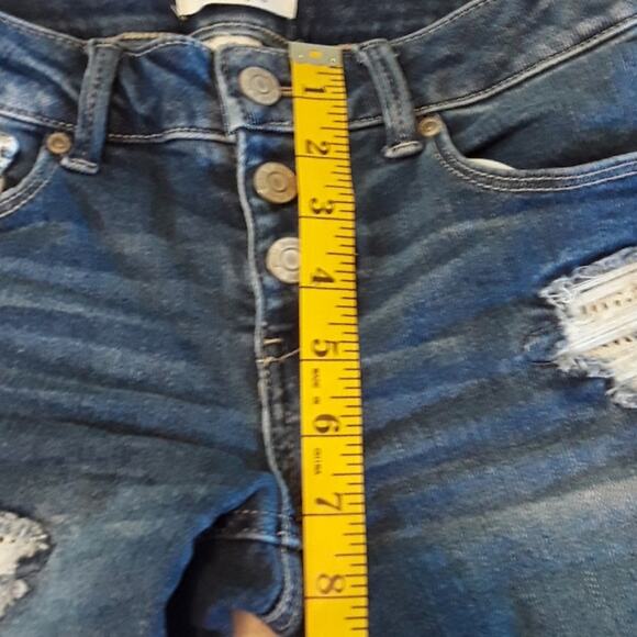 Mudd Girls Sz 10 Button Fly Distressed Denim Adjustable Waist Girls Shorts - Picture 11 of 11
